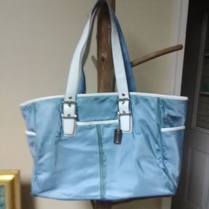 Coach Large Baby Blue Diaper Bag